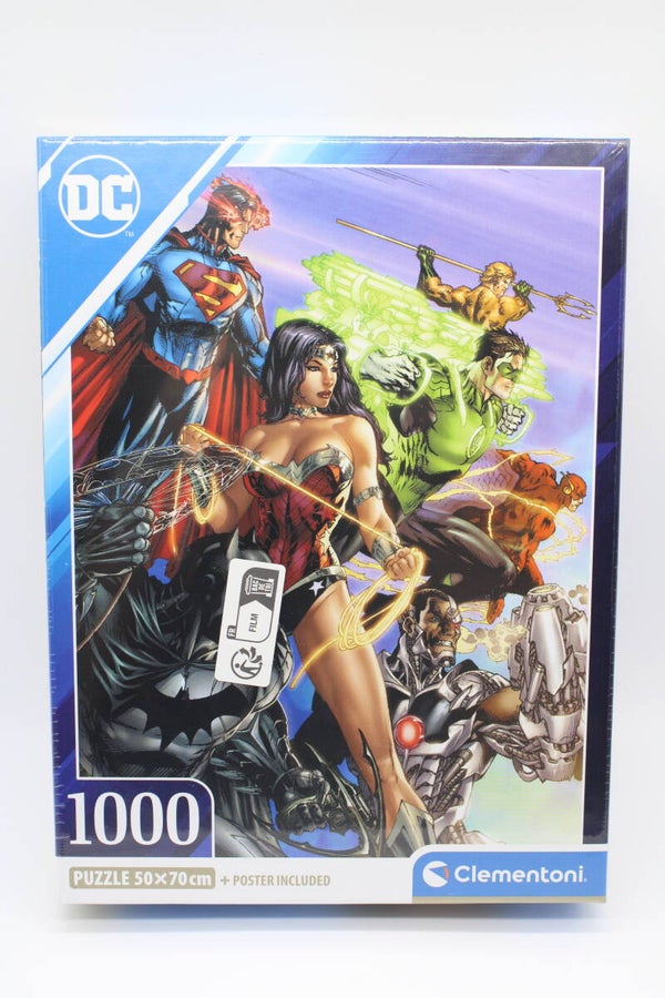 Puzzel + Poster Justice League - 1000 Stukjes - DC - Clementoni