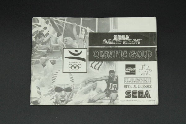 Barcelona '92 Olympic Gold Manual - Sega Game Gear