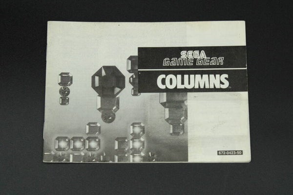 Columns Manual - Sega Game Gear