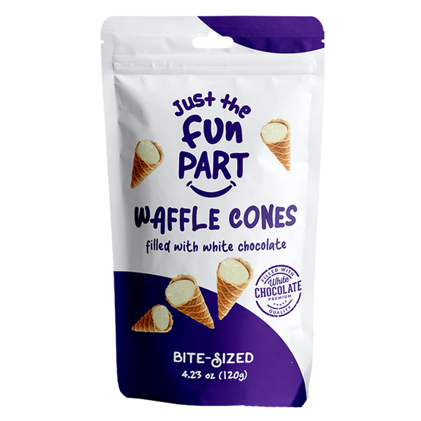 Just The Fun Part Waffle Cones Witte Chocolade - 120 g
