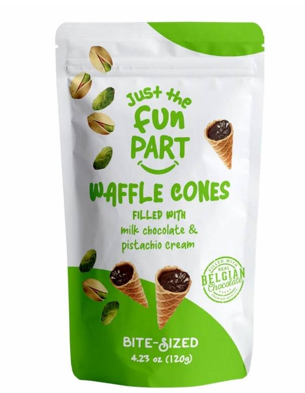Just The Fun Part Waffle Cones Melkchocolade & Pistachecrème - 120 g