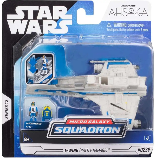 E-Wing (Battle Damage) met figuren - Micro Galaxy Squadron - Star Wars - Jazwares