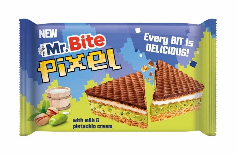Mr.Bite Pixel Chocolate Milk and Pistachio Cream - 28 g