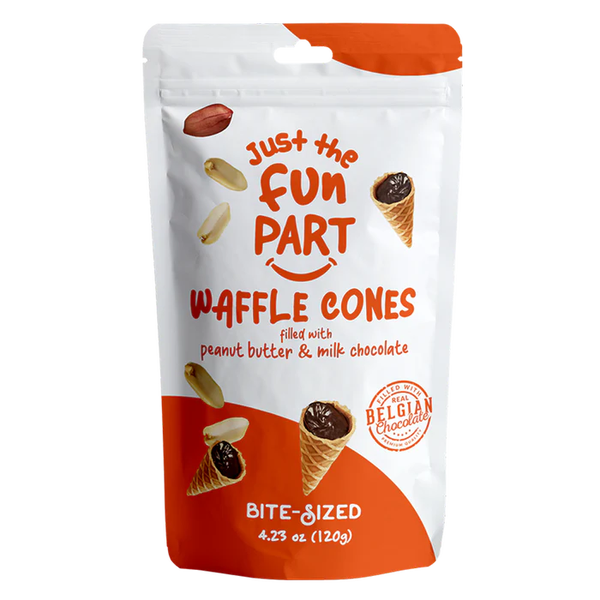 Just The Fun Part Waffle Cones Pindakaas & Melkchocolade - 120 g
