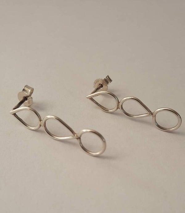Zilveren oorbellen finèz