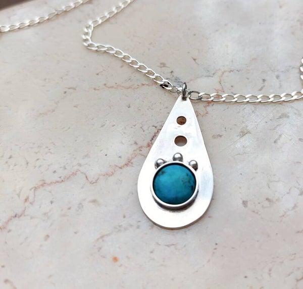 Zilveren collier Blue Spirit