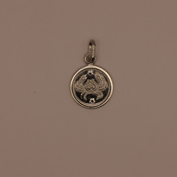 Pendentif Médaille Zodiaque - Cancer en Argent 925