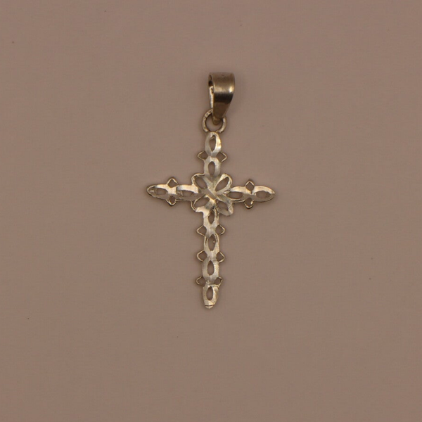 Pendentif Croix Ornementée Élégante en Argent 925
