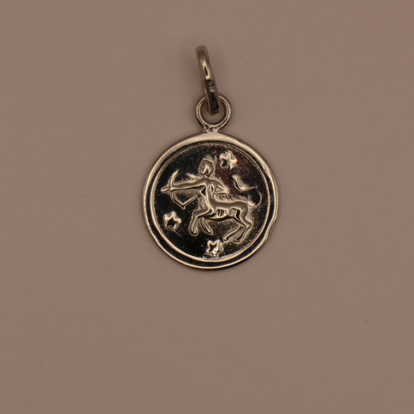 Pendentif Médaille Zodiaque - Sagittaire en Argent 925