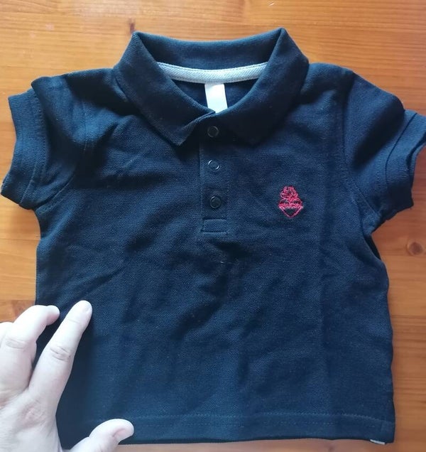 Polo azul marino Sagrado Corazón (bordado)