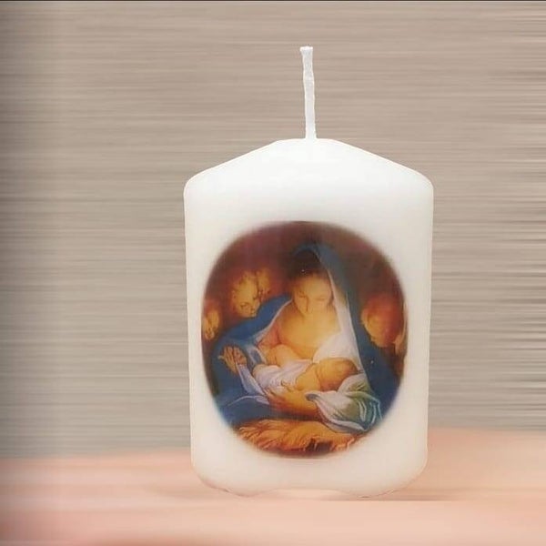 Vela Navidad 9x6 cm