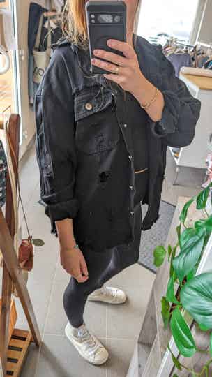 Mimasa Jeansjacke Jeanshemd Versch Farben