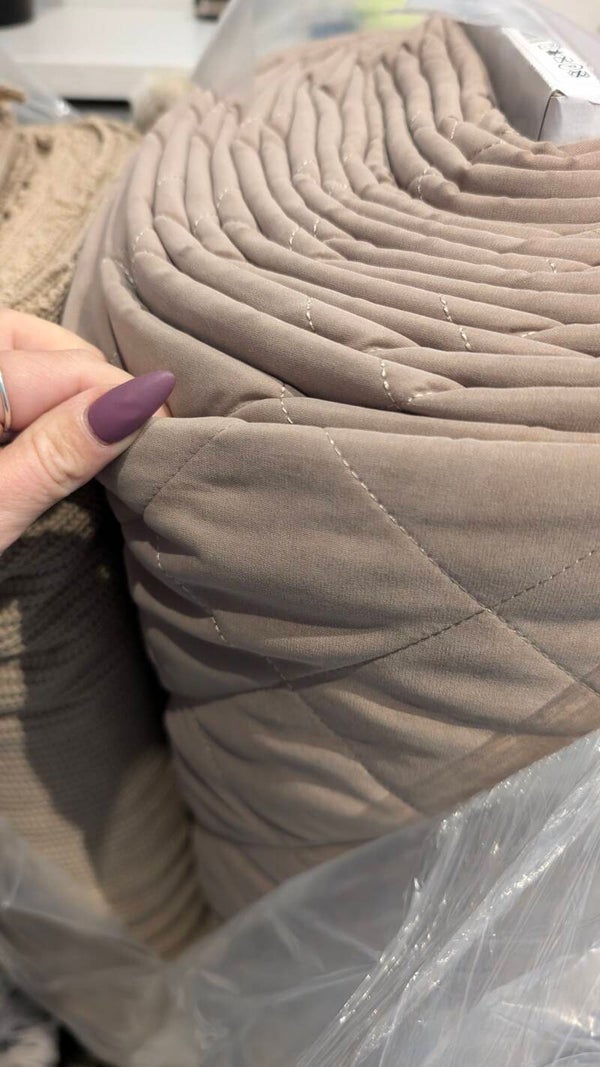 Stepp- Jackenstoff Cappuccino