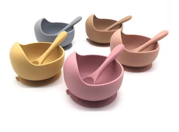 Schale mit Löffel - Set dusty pink