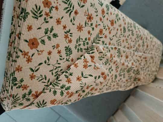 Ribjersey Natural Fleur beige meliert