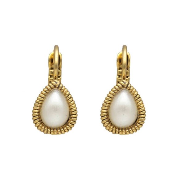 Oorbellen Swarovski White Pearl Droplet