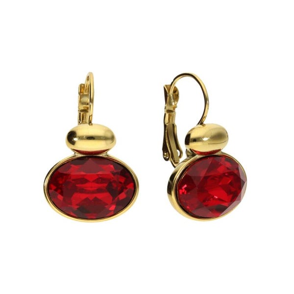 Oorbellen Swarovski Red Oval Earrings
