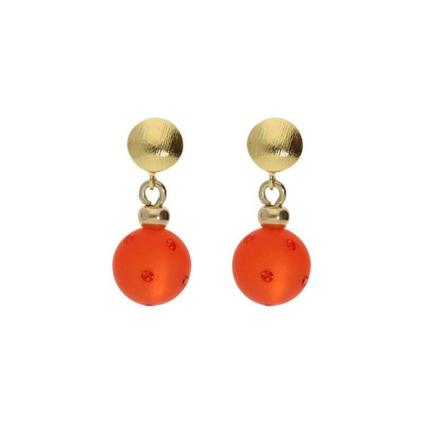 Oorhangers Summer Sparkle oorbellen Swarovski oranje
