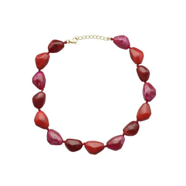 Ketting Hollywood Glamour Gem Necklace Rood