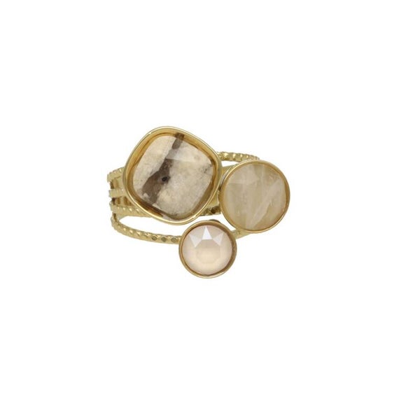 Ring Swarovski Taupe Trio