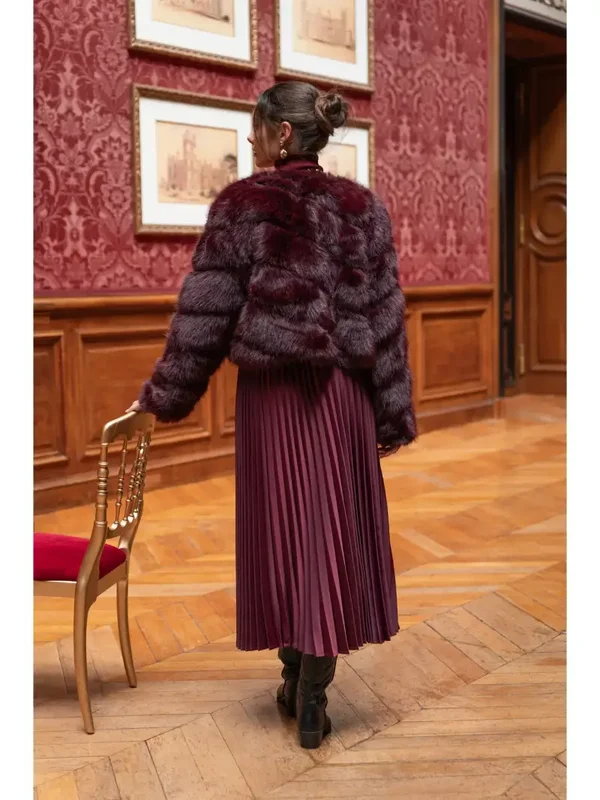 Imitatiebont Jasje Burgundy Rood