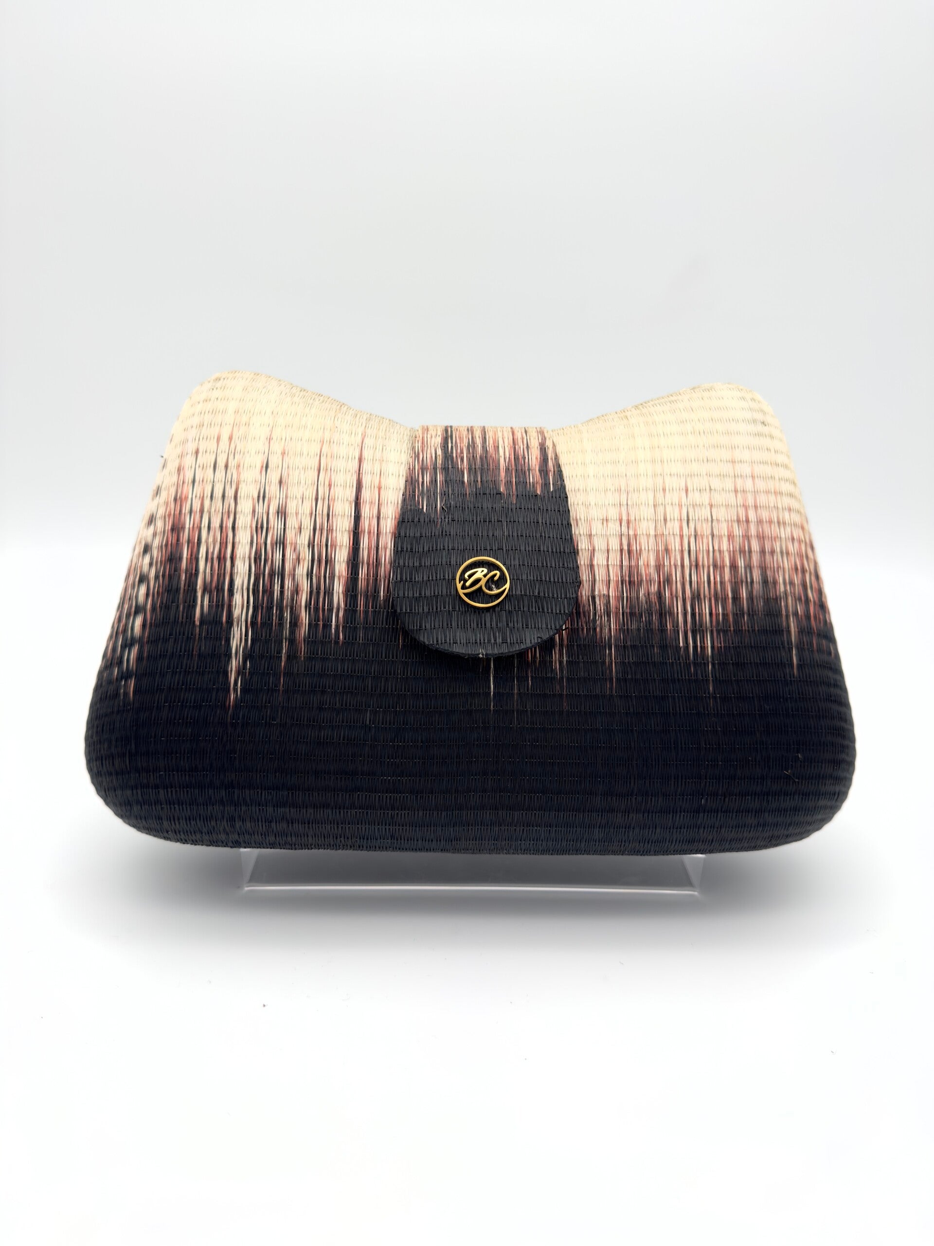 Clutch 'Artisan' Zwart/Naturel