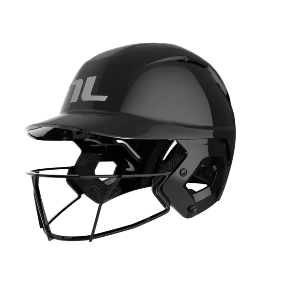 POTENZA BATTING HELMET WITH SOFTBALL GUARD (Gloss Black)