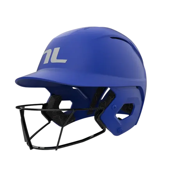 POTENZA BATTING HELMET WITH SOFTBALL GUARD (Matte True Royal Blue)