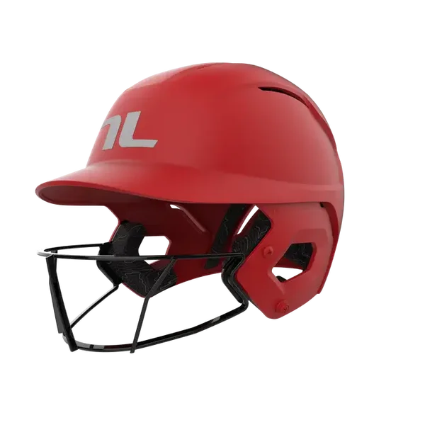 POTENZA BATTING HELMET WITH SOFTBALL GUARD (Matte Scarlet)