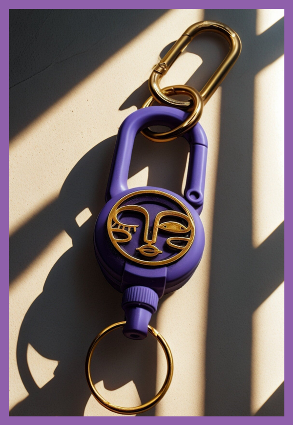 Keychain Pull purple/gold