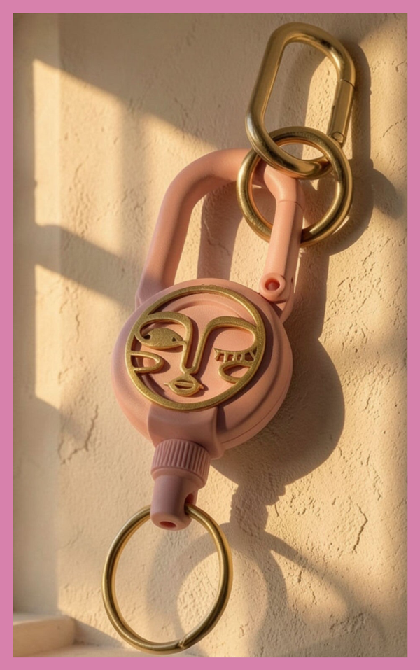 Keychain Pull pink/gold