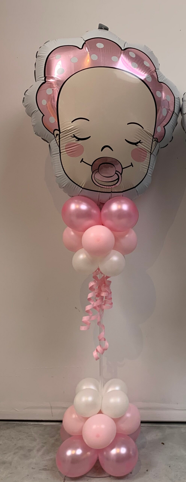 HOOG TAFELSTUK - BABY GIRL  (met folieballon) -1 stuk