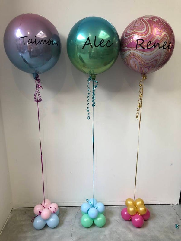 ORBZ BALLONNEN MET HELIUM EN BALLONVOETJE