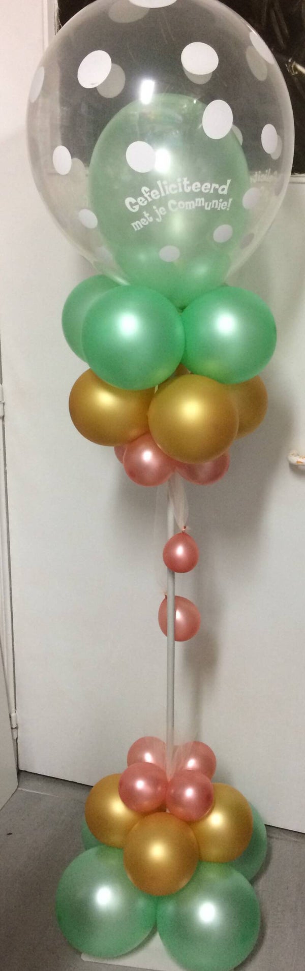 PILAAR MET BALLON IN CLEAR TOPBALLON