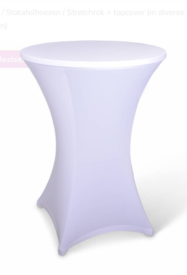 Sta tafel hoes wit