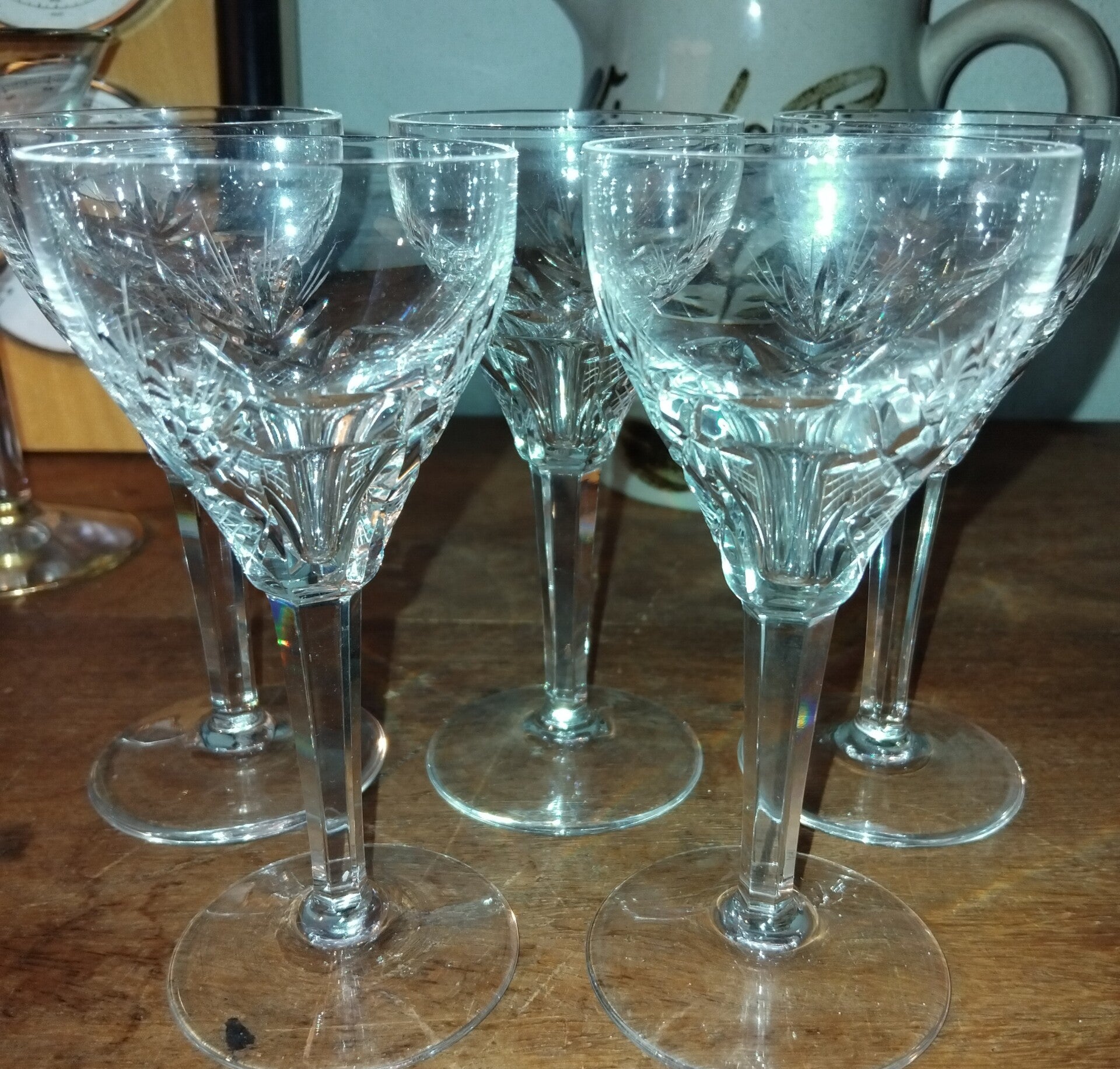 Set van 5 Royal Leerdam Carola Kristallen Port Wijnglazen