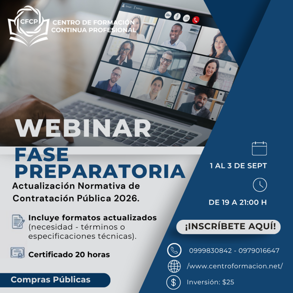 FASE PREPARATORIA enfocado en la Actualización Normativa de Contratación Pública 2026