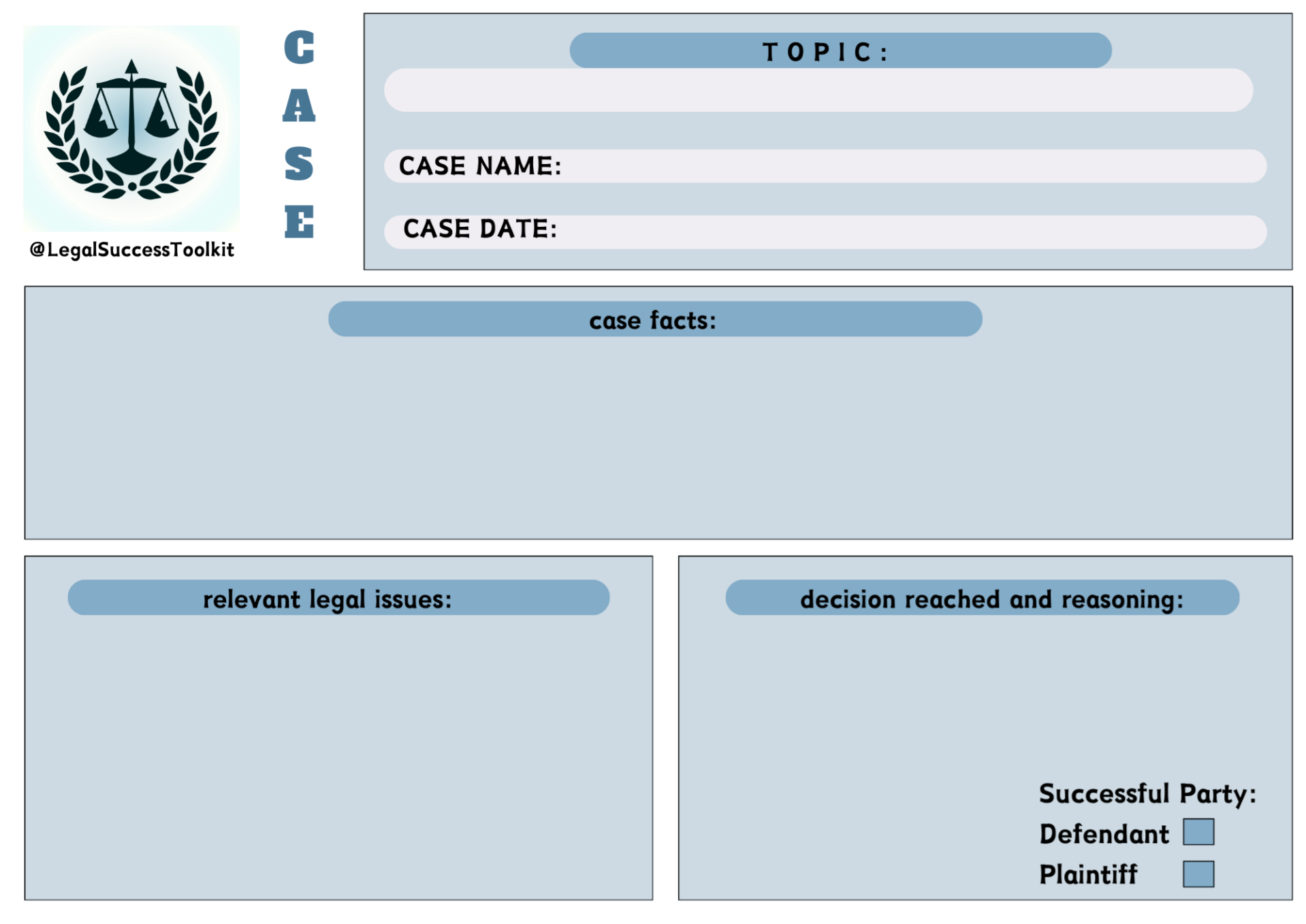 Case Note Flashcards