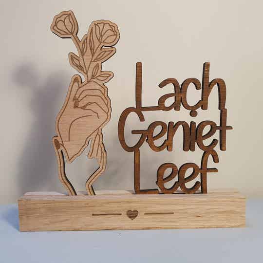 Lach leef geniet plankje