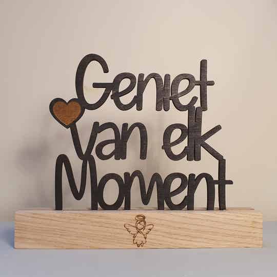 Geniet van elk moment plankje