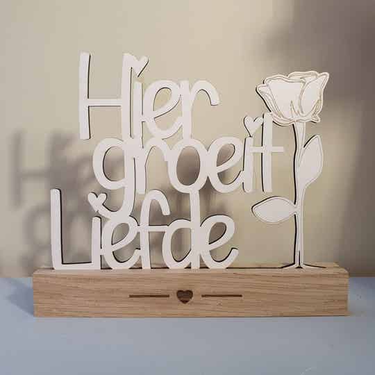 Hier groeit liefde plankje