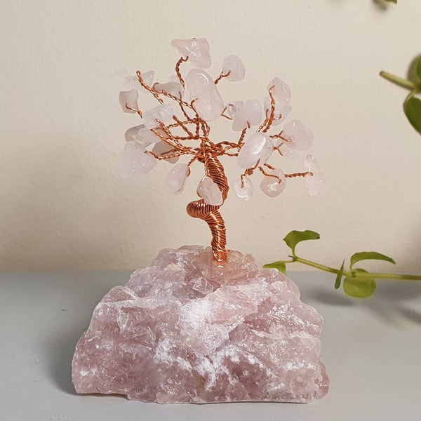 Rozenkwarts Edelsteenboompje – Liefde & Harmonie 💖