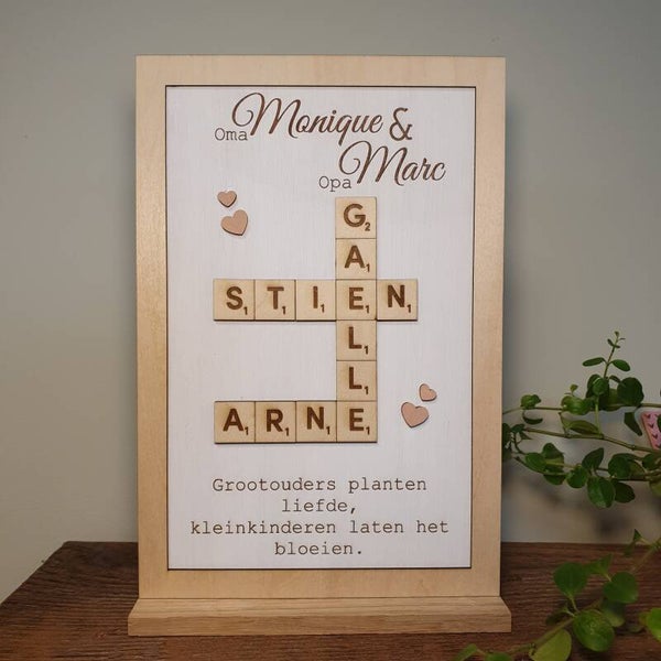 Grootouders scrabblekader