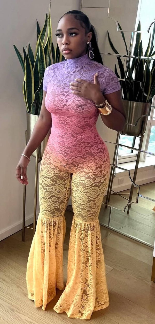 Sorbet Lace Jumpsuit- Size XL