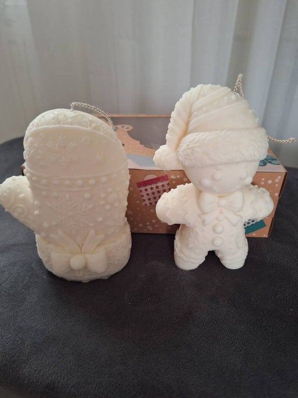 Setje met de gingerbread en handschoen