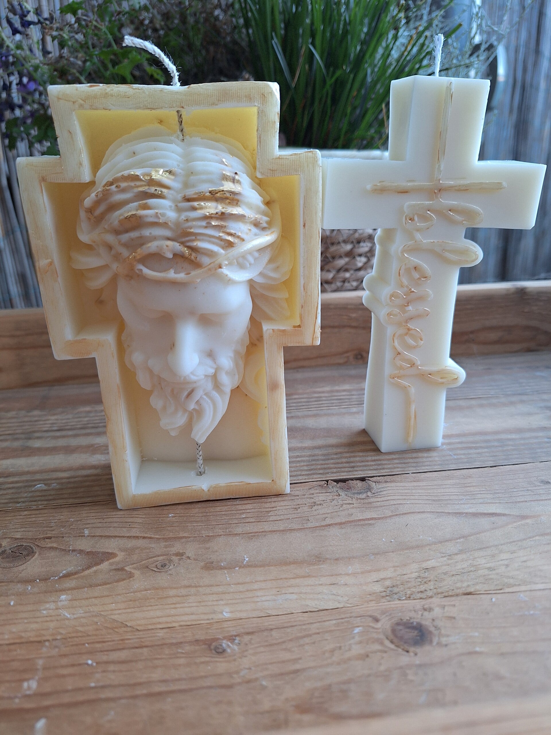 Prachtige religieuze kaarsen set