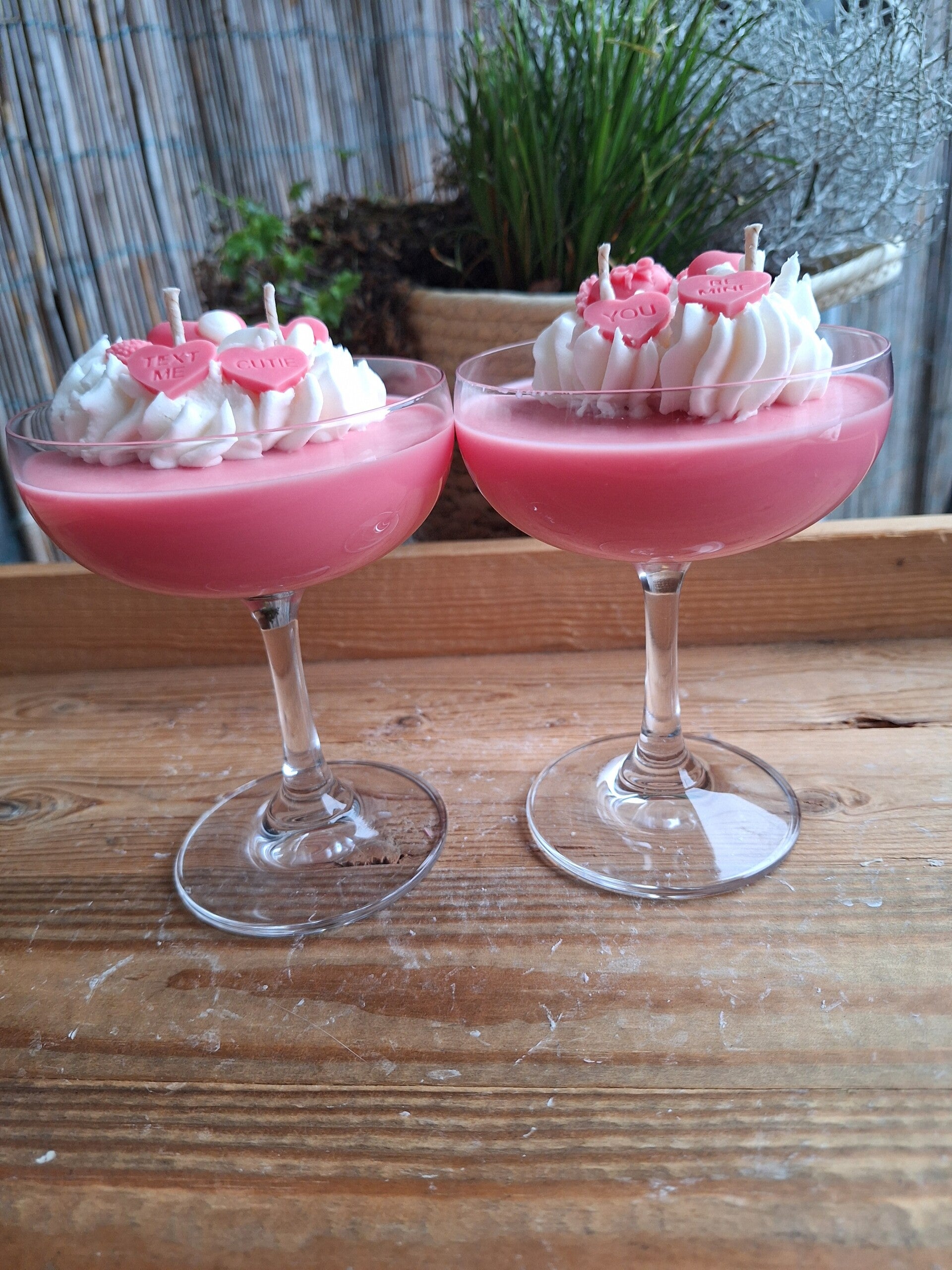 Love kaars met kleine tekst