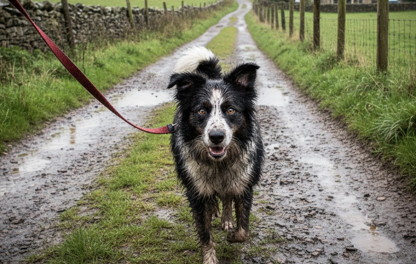 Een modderige hond na een herfstwandeling? Met de juiste verzorging blijft je hond gezond en schoon. Tips van Salon Bella