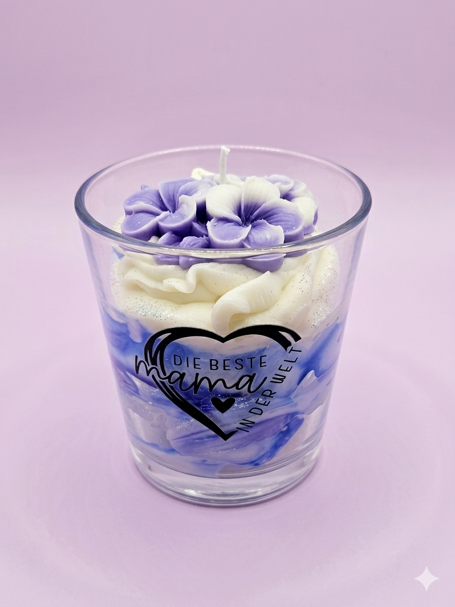 Deko-Kerze Mama lila