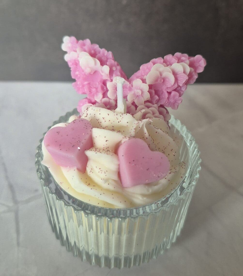 Valentinstags Kerze - Schmetterling